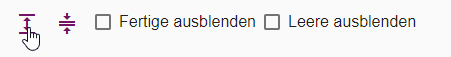 Einsatzstellen mit farbiger Kennzeichnung der Bestellung (grün, violett, orange)