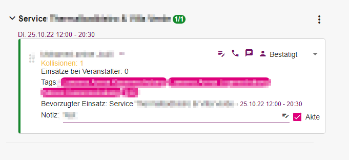 Notiz in die Mitarbeiterakte übernehmen