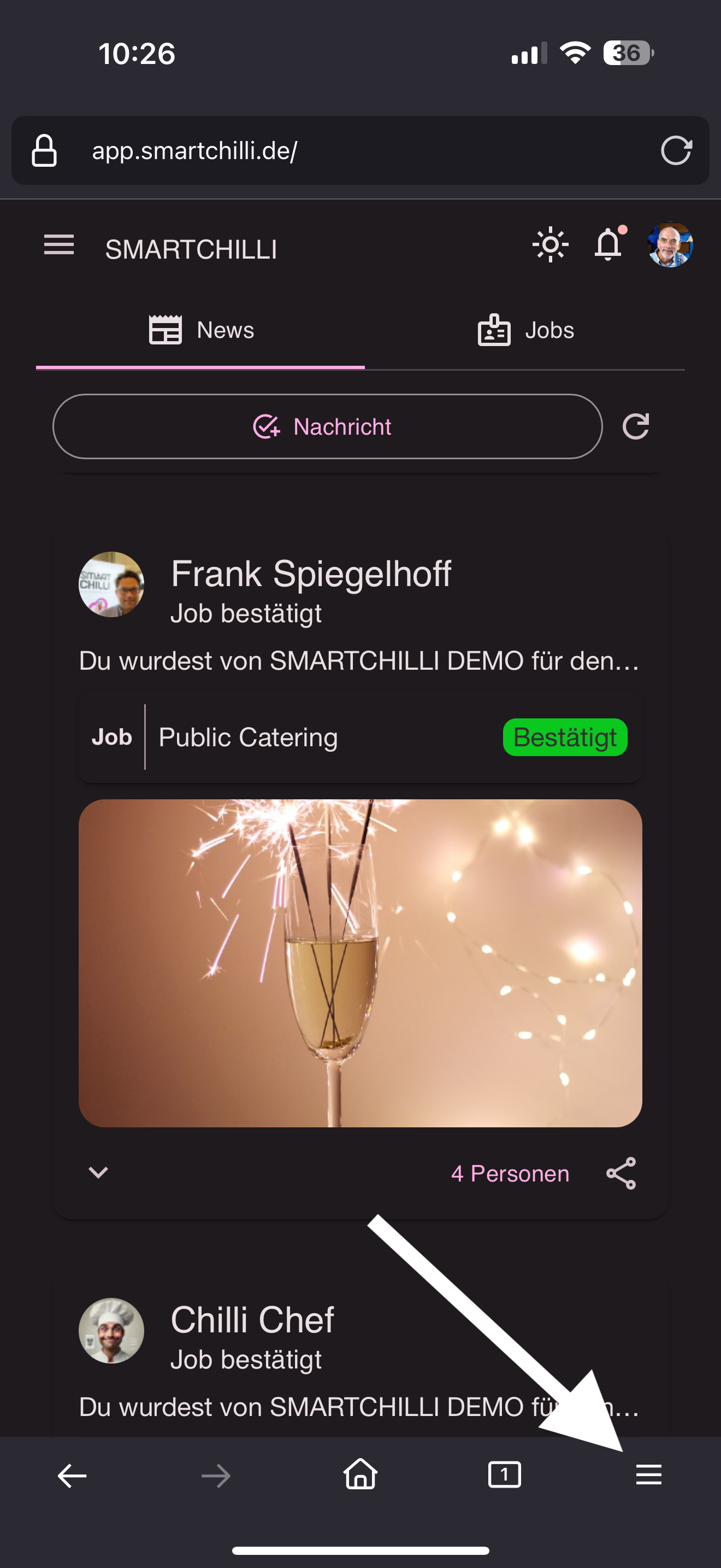 Firefox-Menü mit den Browseroptionen