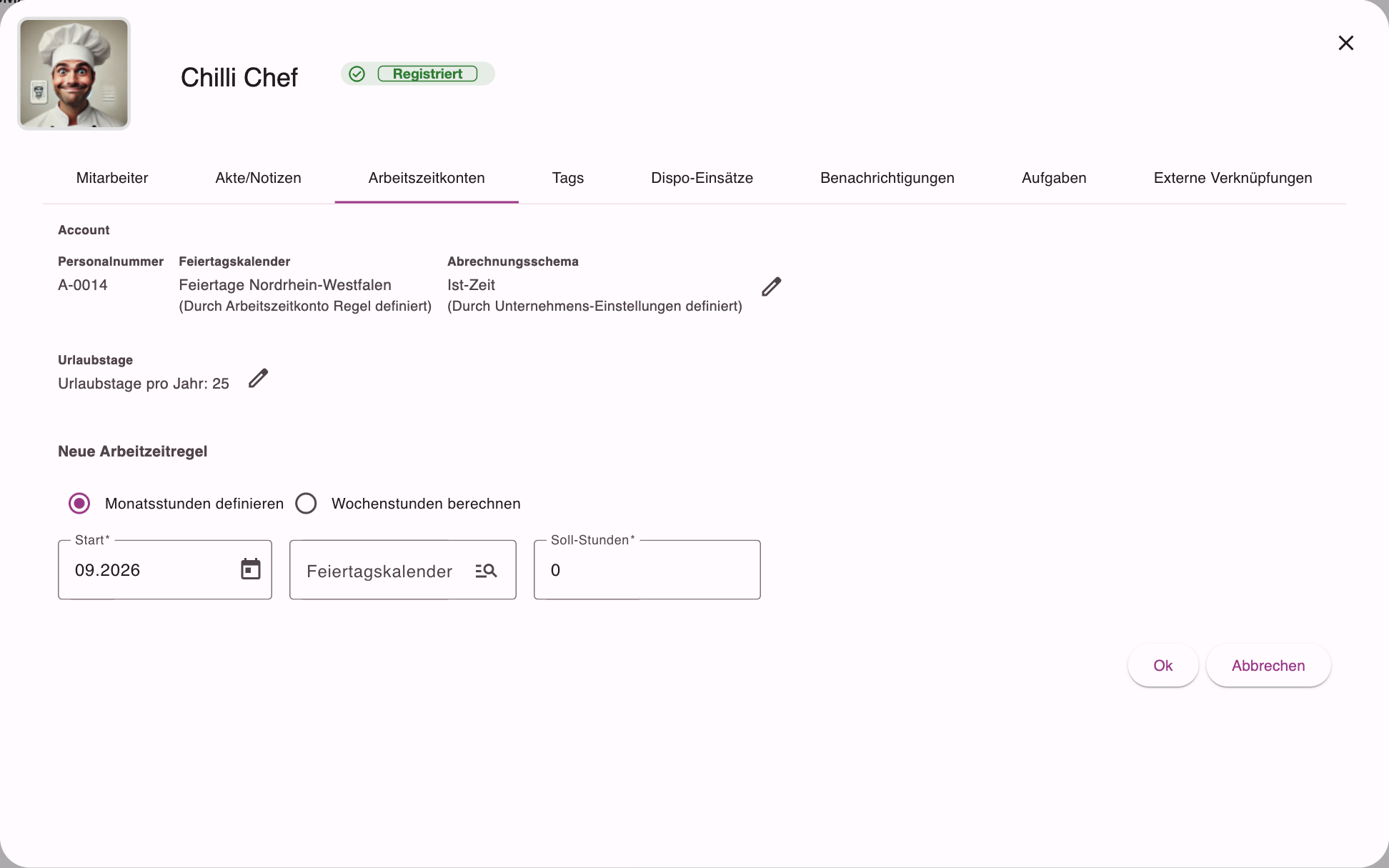 Neue Arbeitszeitregel mit festen Monatsstunden